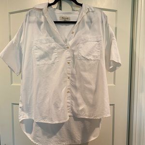 Madewell White Cotton Courier Shirt